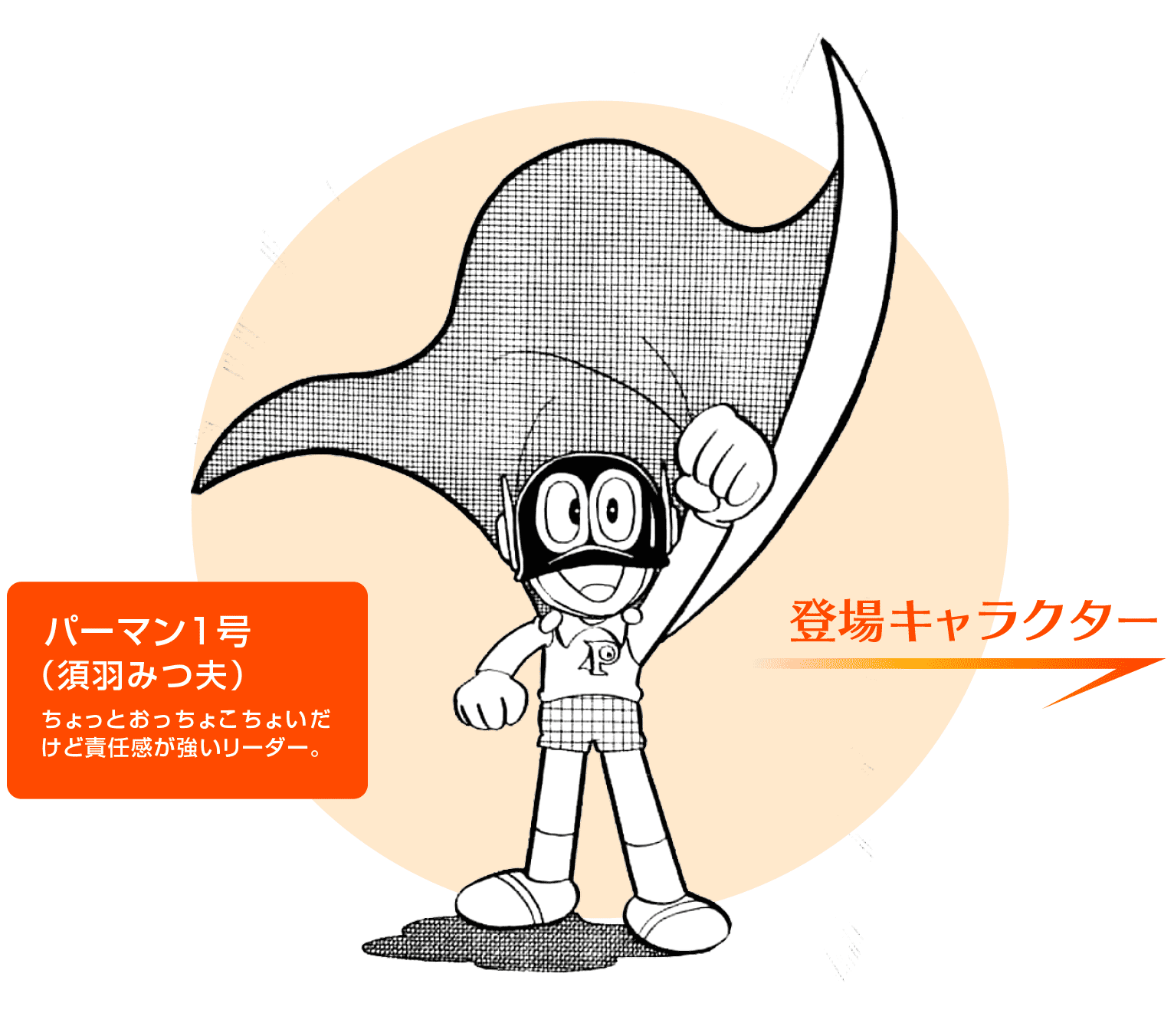 「パーマン1号（須羽みつ夫）」登場キャラクターの説明文